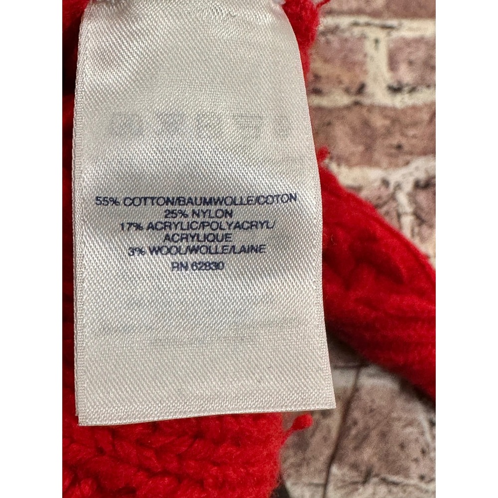 Classic Lands' End Red Cable Knit Sweater Preppy Cozy Staple Women's Size S 6-8 - Picture 7 of 13